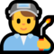 Man Factory Worker emoji on Microsoft